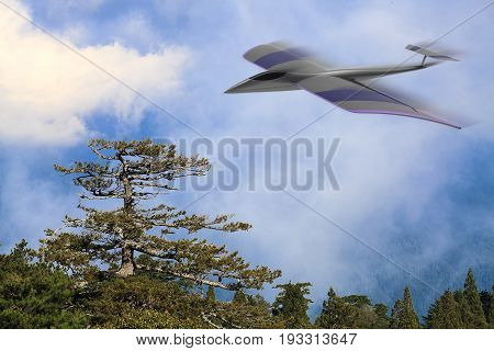 Private Jet Plane In The Sky With Nice Background