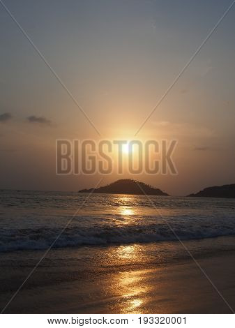 Sunset at Palolem Beach in Goa, India