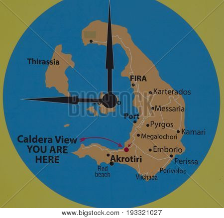 Before the eruption of the volcano in Minoan times (1600 BC) it was only a round shaped island.
