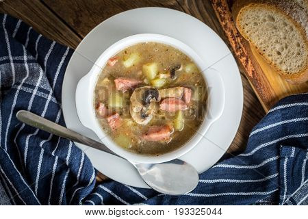 The Sour Soup Made Of Rye Flour.