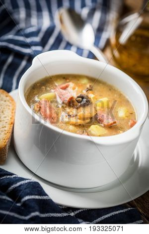 The Sour Soup Made Of Rye Flour.