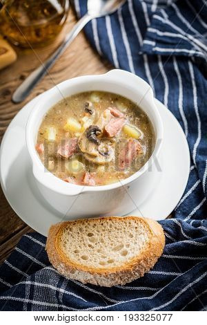 The Sour Soup Made Of Rye Flour.