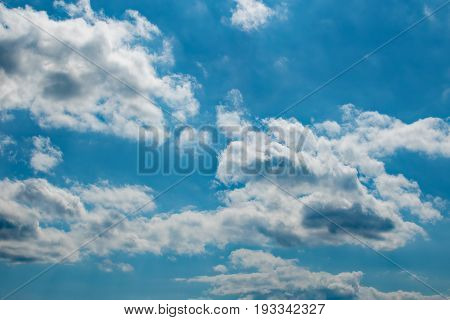 Cloudy blue skies taken in North Carolina