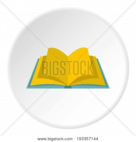 Brown tea cup and saucer icon in flat circle isolated on white vector illustration for web
