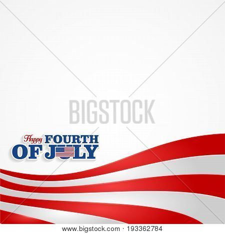 Banner 4th of July template with text