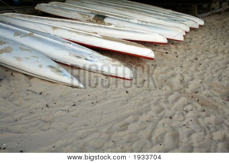 เรือคายัค beached