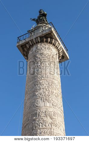 Views of the Column of Trajan, Rome, Italy