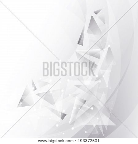 Abstract  White and gray color technology modern futuristic background, vector illustration