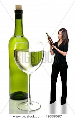 Frau mit Wein