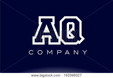 Aq A Q Alphabet Letter Logo Icon Company