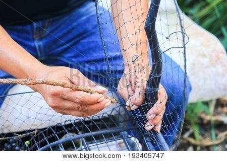 The Man Create Some Trap For Chatch Animal
