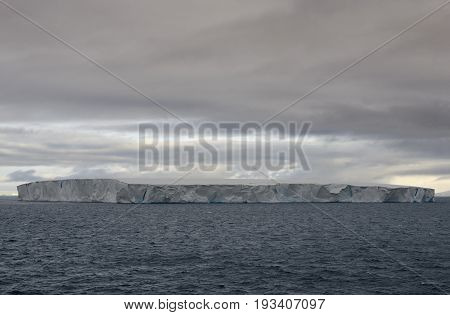 Huge Tabular Iceberg floating in Bransfield Strait near the northern tip of the Antarctic Peninsula, Antarctica