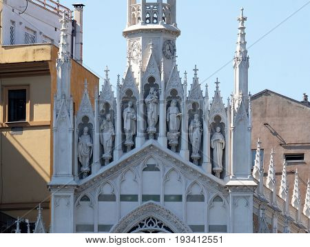 ROME, ITALY - SEPTEMBER 02: Sacro Cuore del Suffragio church in Rome, Italy  on September 02, 2016.