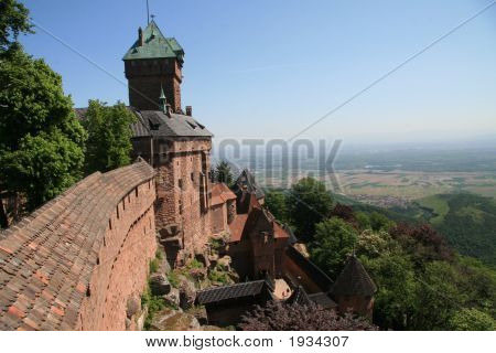 Slott av Haut-Koenigsbourg, Alsace, Frankrike