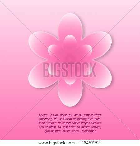 A pretty background with a flower and text space underneath. EPS 10