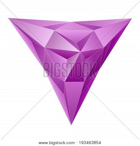 Vector complex geometric shape based on tetrahedron