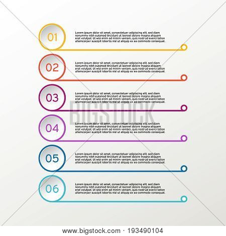 Vector Line Infographic. Circle. Business Diagrams, Presentations And Charts. Background.