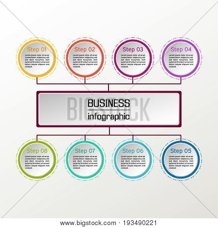 Vector Circle Infographic. Business Diagrams, Presentations And Charts. Background.