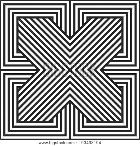Geometric striped seamless pattern. Vector repeatitive background.