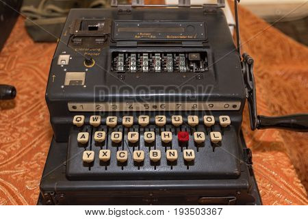The Enigma Cipher Coding Machine from World War II