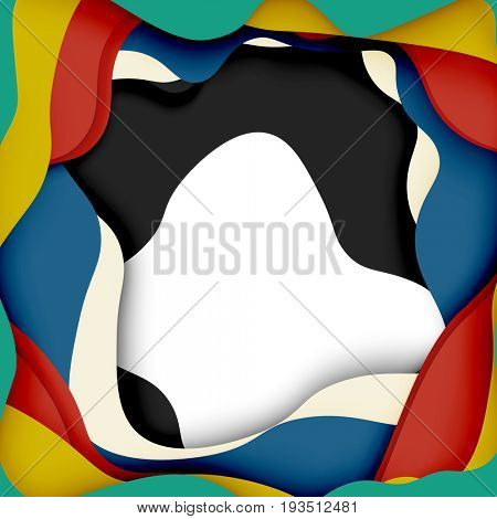 3d abstract background with cut shapes, business presentation, flyer template