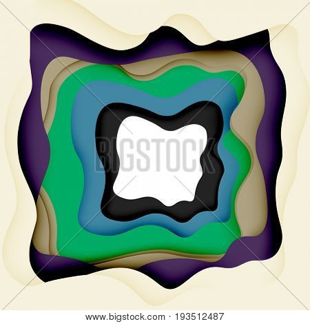 3d abstract background with cut shapes, business presentation, flyer template