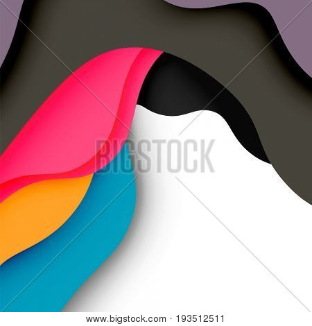 3d abstract background with cut shapes, business presentation, flyer template