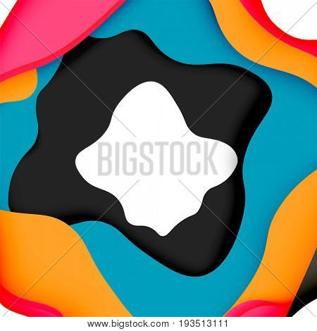 3d abstract background with cut shapes, business presentation, flyer template