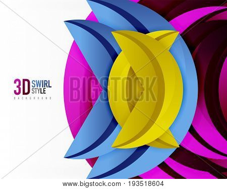 3D wave lines design. Dynamic effect abstract Illustration, modern pattern template
