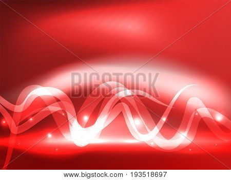 Glowing shiny wave background, energy concept illustration