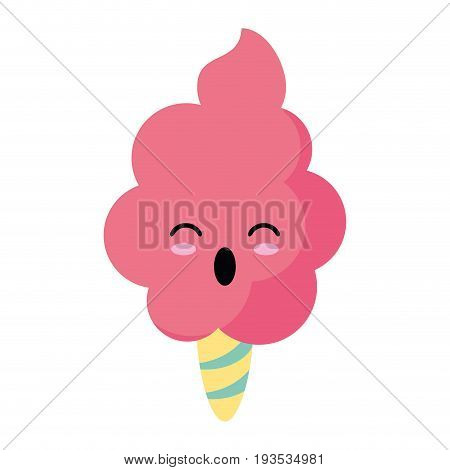 kawaii cotton candy icon image vector illustration design