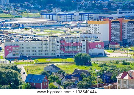Minsk Streets From A Bird's-eye View. Flight Of A Quadrupter.