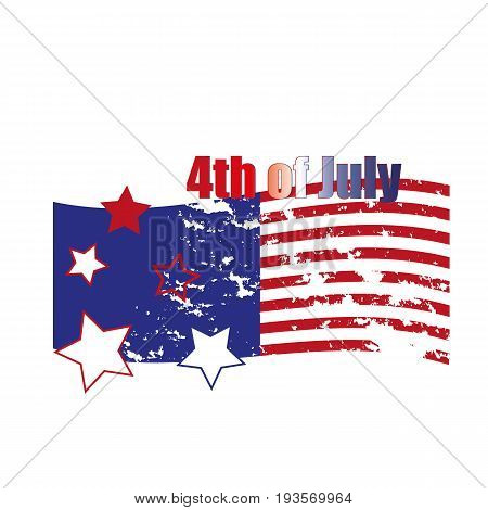Fourth of July. Fourth of July celebration simple illustration. USA independence day. America freedom