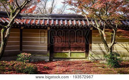 Details Of Shinto Shrine In Kyoto, Japan