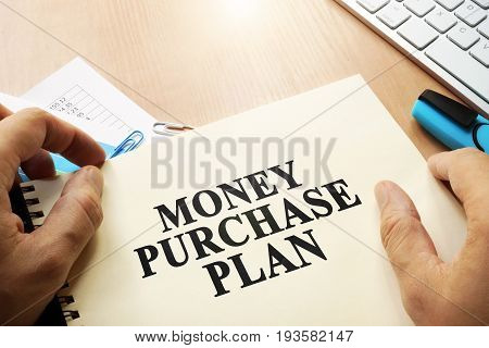 Book with name Money Purchase Plan (MPP). Business concept.