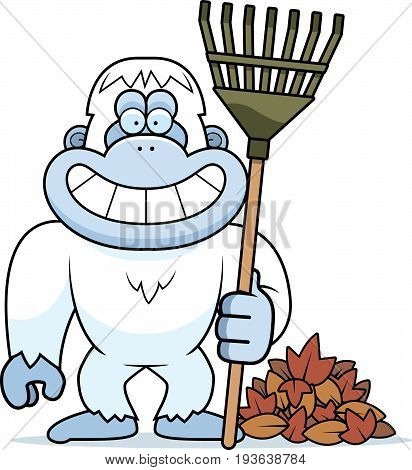 Cartoon Yeti Fall