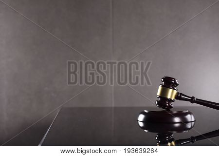 Gavel - auction and business concept. Place for text.