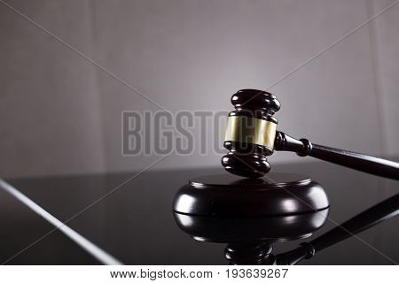 Gavel - auction and business concept. Place for text.