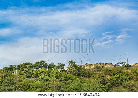 Outskirt condominium houses at Guayaquil city, Ecuador