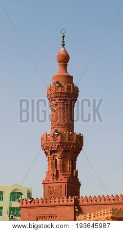 Exterior view to Great Masjid Minaret at Khartoum Soudan