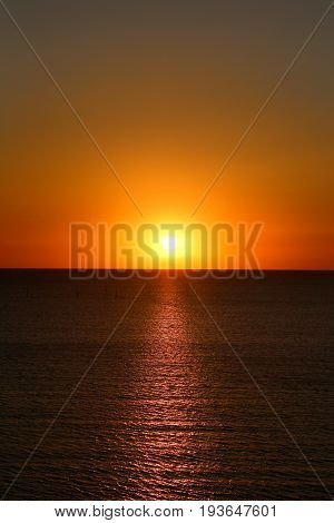 Beautiful Sunny sea sunset photograph close up