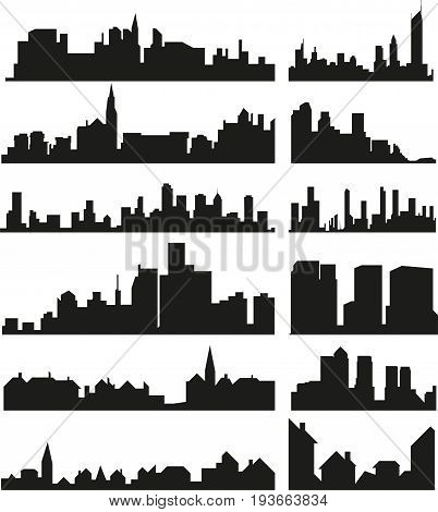 vector set of the abstract isolated skylines