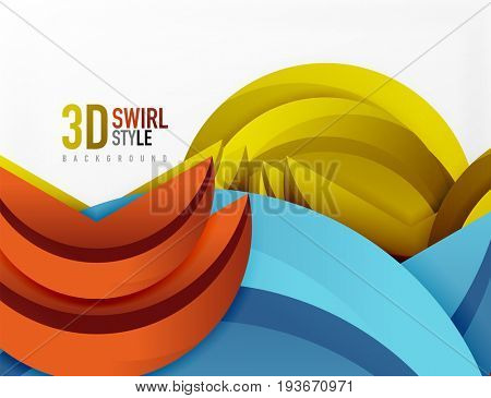3D wave lines design. Dynamic effect abstract Illustration, modern pattern template