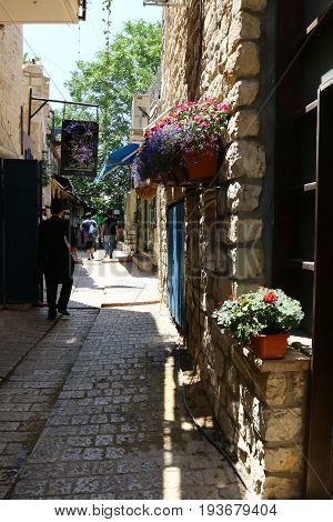 The ancient city of Safed in the north of Israel, the city of Kabbalists