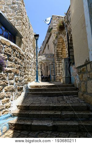 The ancient city of Safed in the north of Israel, the city of Kabbalists