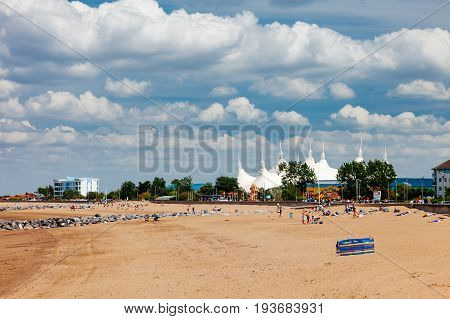 Minehead Beach Somerset England Uk