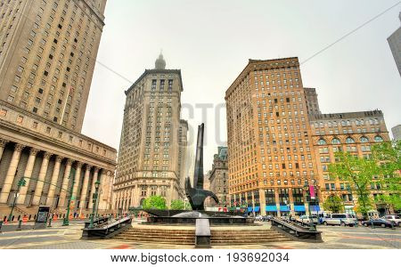 Foley Square in Manhattan - New York City, United States