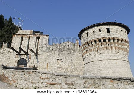 ancient castle in Brescia, a city in northern Italy