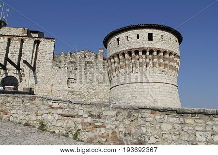 ancient castle in Brescia, a city in northern Italy