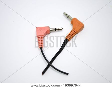 Speaker cable 3.5mm on a white background